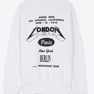 Anine Bing Ramona Tour Sweatshirt Size L